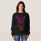 Sweatshirt Palette Ay Chihuahua Pink Ombre (Devant entier)