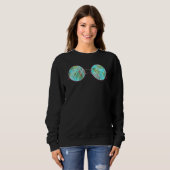 Sweatshirt Palmier à coco exotique Feuille Summer Tropical Su (Devant entier)
