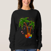 Sweatshirt Palmier de Noël décoré Tropical Xmas Coconu (Devant)