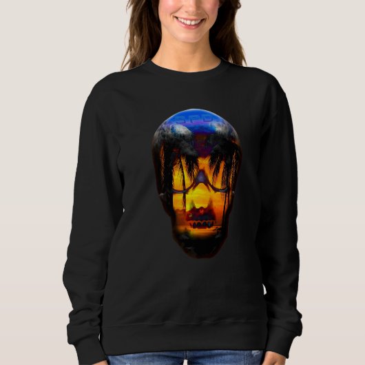 Sweatshirt Palmiers à crâne de Floride (Devant)