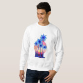 Sweatshirt Palmiers néons (Devant entier)