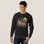 Sweatshirt Palmiers rétro Tropical Hawaiian Summer Sunset M (Devant entier)