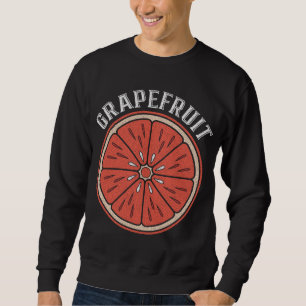Sweatshirt Pamplemousse vintage tranche agrumes fruits pample