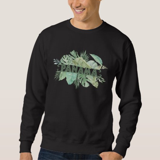 Sweatshirt Panama Palms Caribbean Pacific Ecotourism Souveni (Devant)