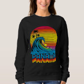 Sweatshirt Panama Retro Throwback Surf & Beach Souvenir (Devant)