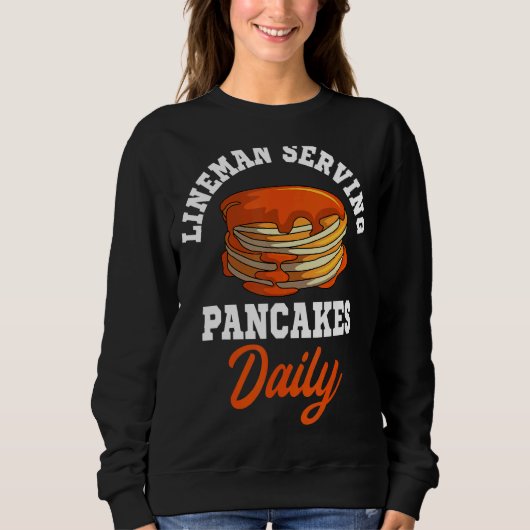Sweatshirt Pancakes Lineman Waffe Petit déjeuner Flapjack Hot (Devant)