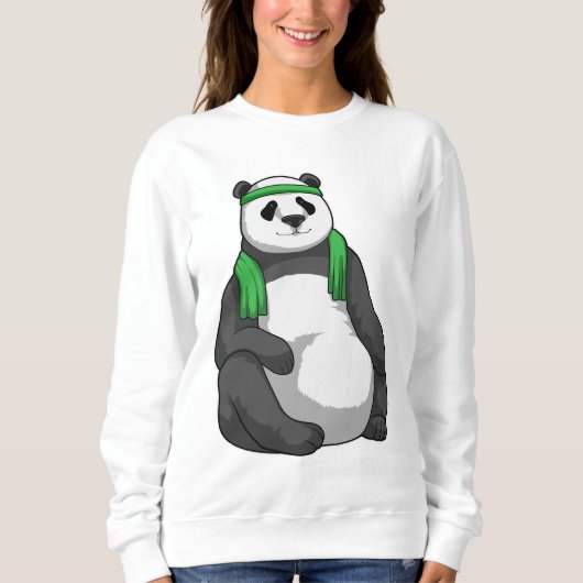 Sweatshirt Panda à Fitness avec serviette (Devant)