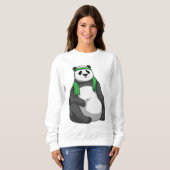 Sweatshirt Panda à Fitness avec serviette (Devant entier)
