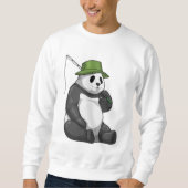 Sweatshirt Panda à la pêche avec canne à pêche (Devant)