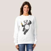 Sweatshirt Panda à la vaccination avec seringue (Devant entier)