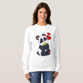 Sweatshirt Panda à manger des Feuilles (Devant entier)