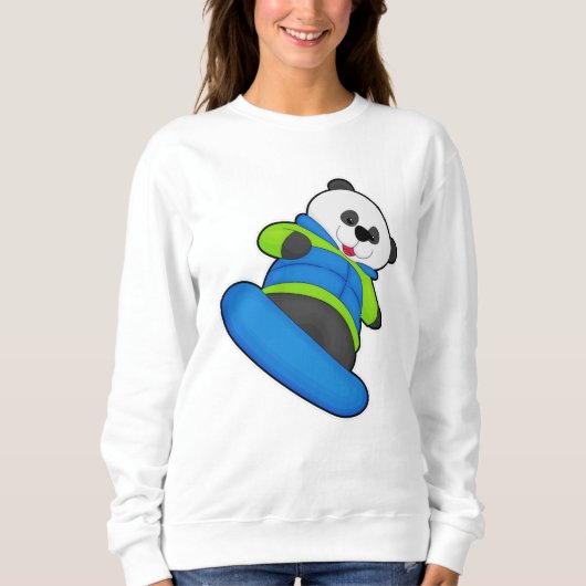 Sweatshirt Panda a Snowboarder (Devant)