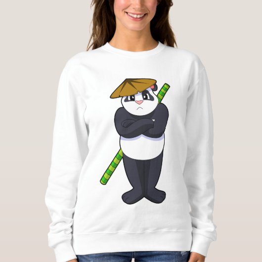 Sweatshirt Panda à Stick combat Martial arts.PNG (Devant)