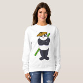 Sweatshirt Panda à Stick combat Martial arts.PNG (Devant entier)