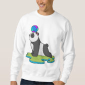 Sweatshirt Panda at yoga (Devant)