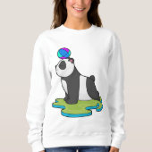 Sweatshirt Panda at yoga (Devant)