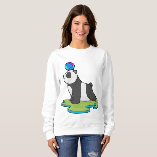 Sweatshirt Panda at yoga (Devant entier)