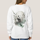 Sweatshirt Panda au clair de lune de sérénité (Dos)