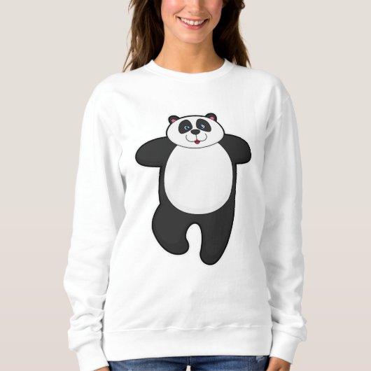 Sweatshirt Panda au Yoga Exercice d'étirement (Devant)