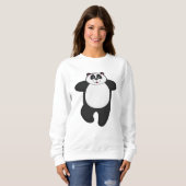 Sweatshirt Panda au Yoga Exercice d'étirement (Devant entier)