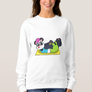 Sweatshirt Panda au Yoga sur tapis de Yoga