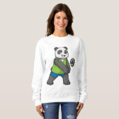 Sweatshirt Panda aux sports avec volleyball (Devant entier)