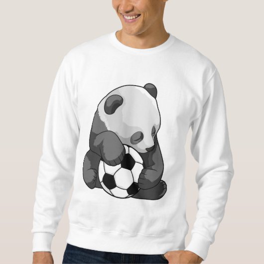 Sweatshirt Panda avec balle de football (Devant)
