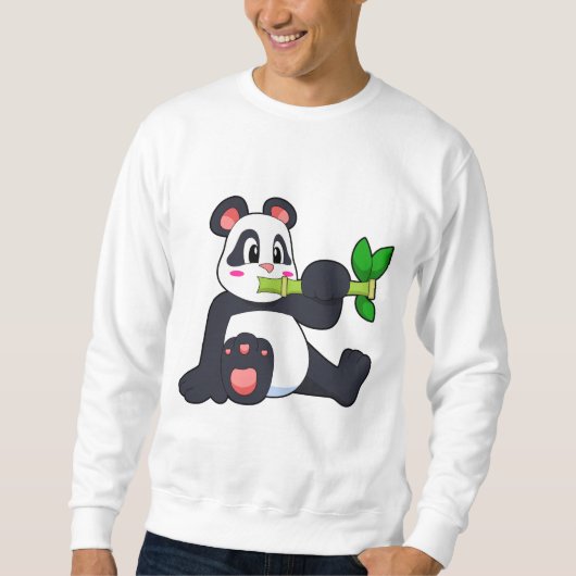 Sweatshirt Panda avec bambou (Devant)