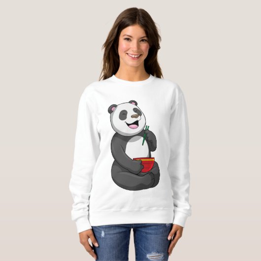 Sweatshirt Panda avec Bowl Ramen (Devant entier)