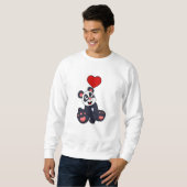 Sweatshirt Panda avec coeur (Devant entier)
