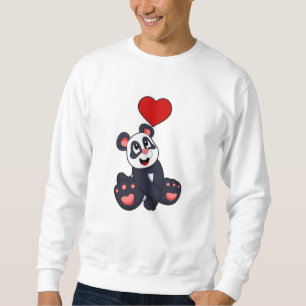 Sweatshirt Panda avec coeur