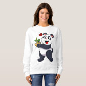 Sweatshirt Panda avec fleur de bambou (Devant entier)