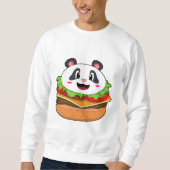 Sweatshirt Panda avec hamburger (Devant)