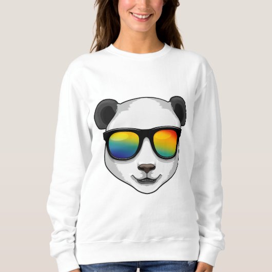 Sweatshirt Panda avec lunettes de soleil (Devant)