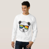 Sweatshirt Panda avec lunettes de soleil (Devant entier)