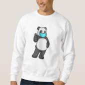 Sweatshirt Panda avec masque visage (Devant)