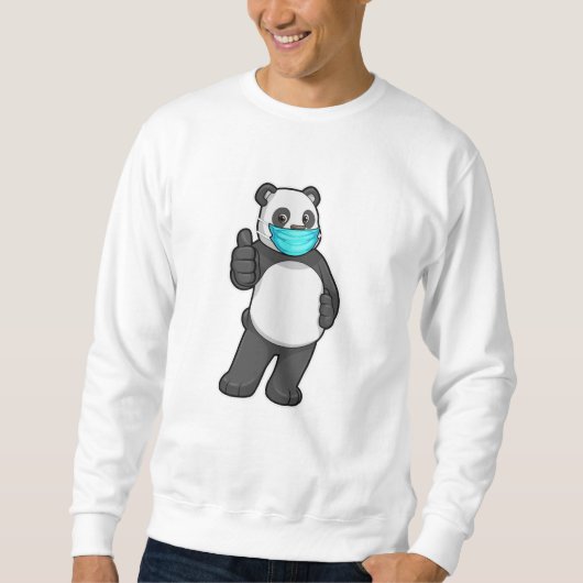 Sweatshirt Panda avec masque visage (Devant)