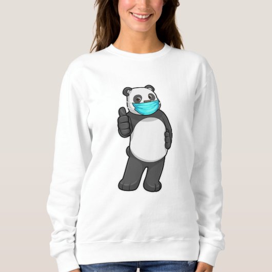 Sweatshirt Panda avec masque visage (Devant)