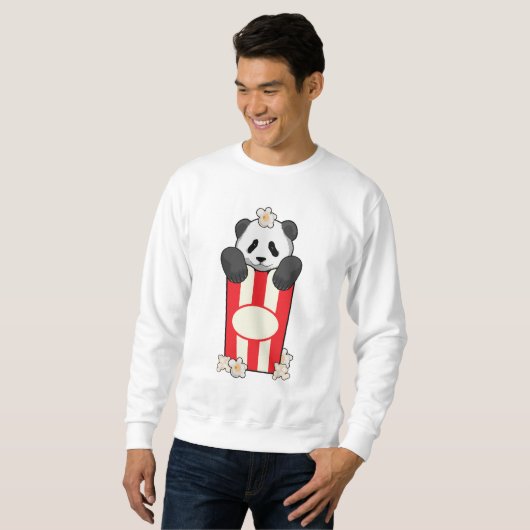 Sweatshirt Panda avec Popcorn (Devant entier)