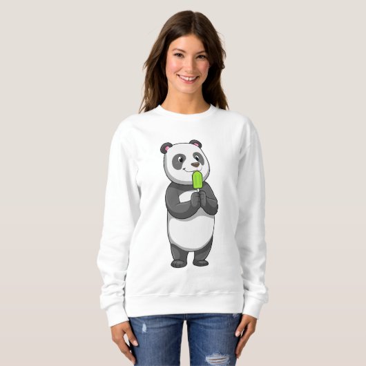 Sweatshirt Panda avec Popsicle (Devant entier)