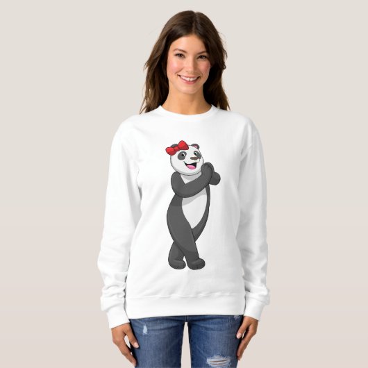 Sweatshirt Panda avec ruban (Devant entier)
