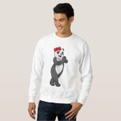 Sweatshirt Panda avec ruban (Devant entier)