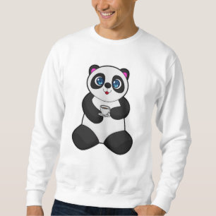 Sweatshirt Panda avec tasse de café