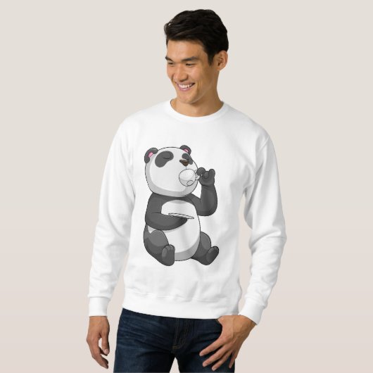 Sweatshirt Panda avec Tea Cup (Devant entier)