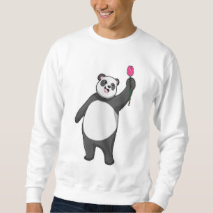 Sweatshirt Panda avec Tulipe