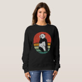Sweatshirt Panda Bear Pandas Animal Retro Sunset (Devant entier)