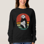 Sweatshirt Panda Bear Pandas Animal Retro Sunset (Devant)