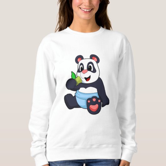Sweatshirt Panda comme bébé avec Bambus (Devant)