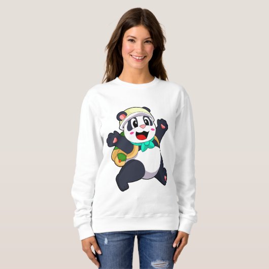 Sweatshirt Panda comme étudiant (Devant entier)