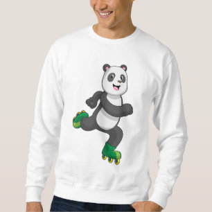 Sweatshirt Panda comme Patinage en ligne avec Roller skates